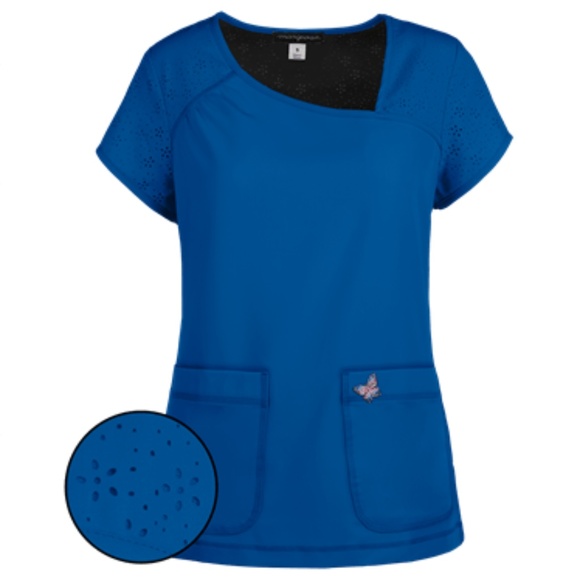 Koi Mariposa Medical Scrub Set Royal  New - Picture 3 of 5